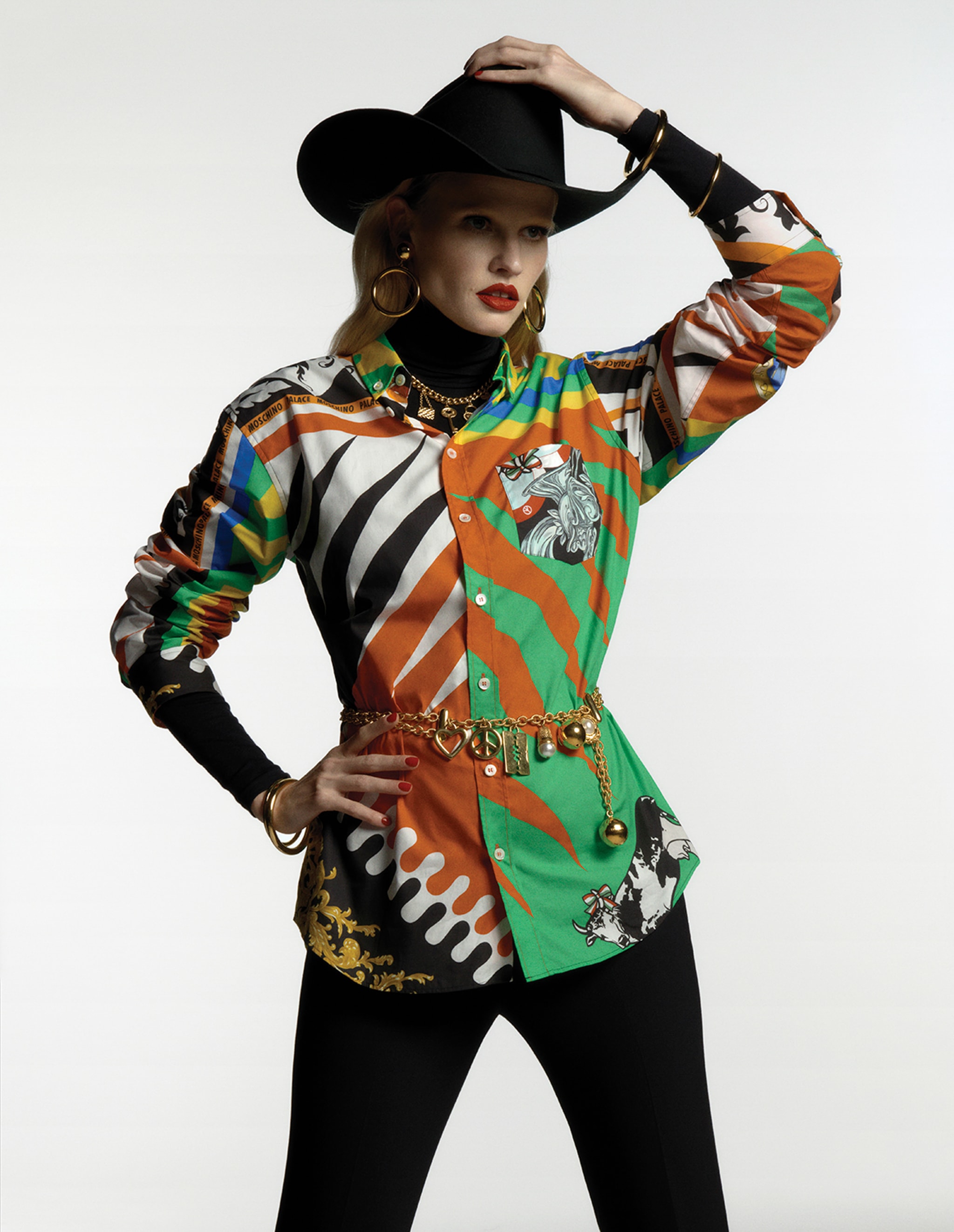 Lara Stone x Nugget in Palace x Moschino Arena Homme + Charlotte Wales 2024