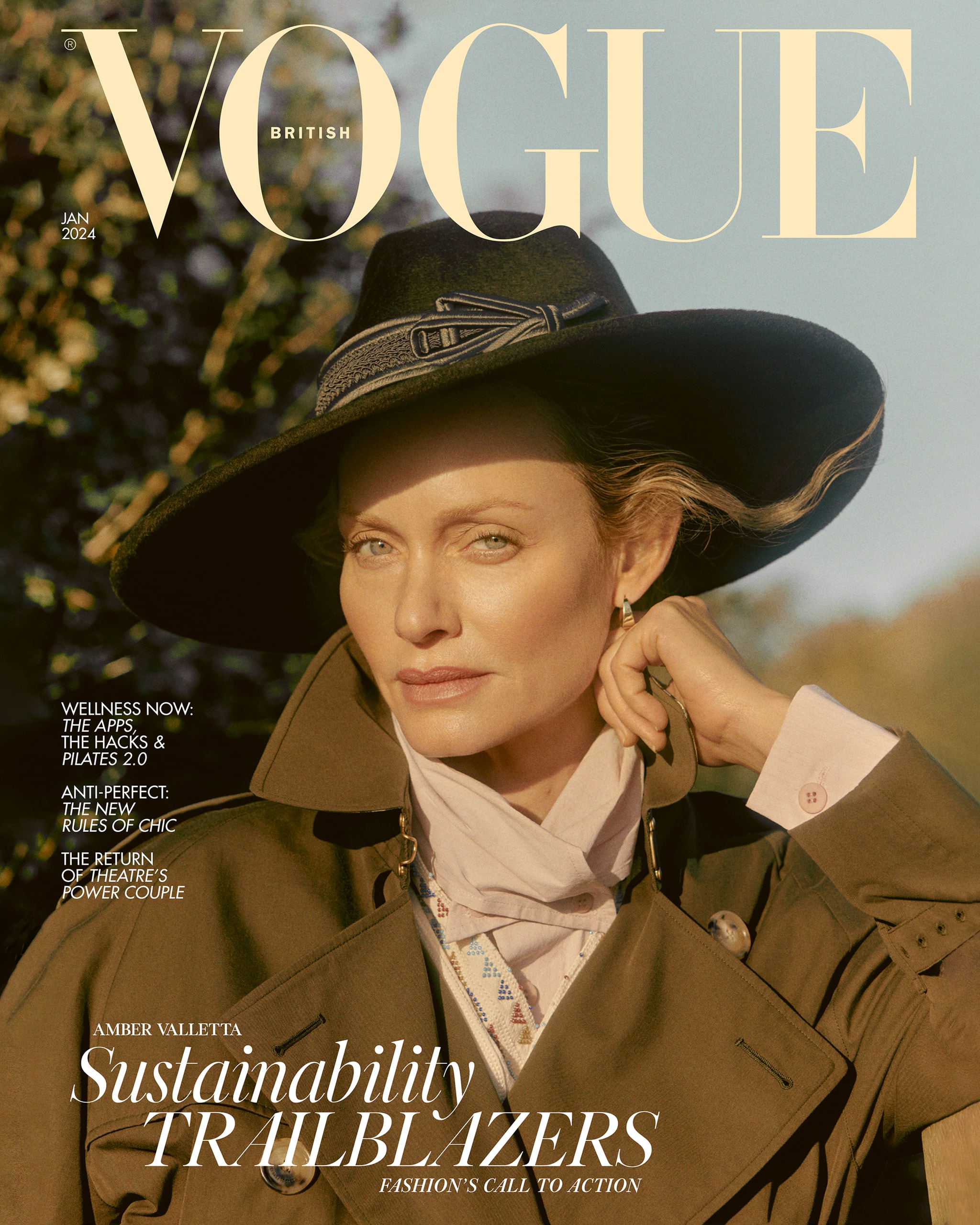 Sustainability Trailblazers, Amber Valletta, January 2024 British Vogue Charlotte Wales 2024