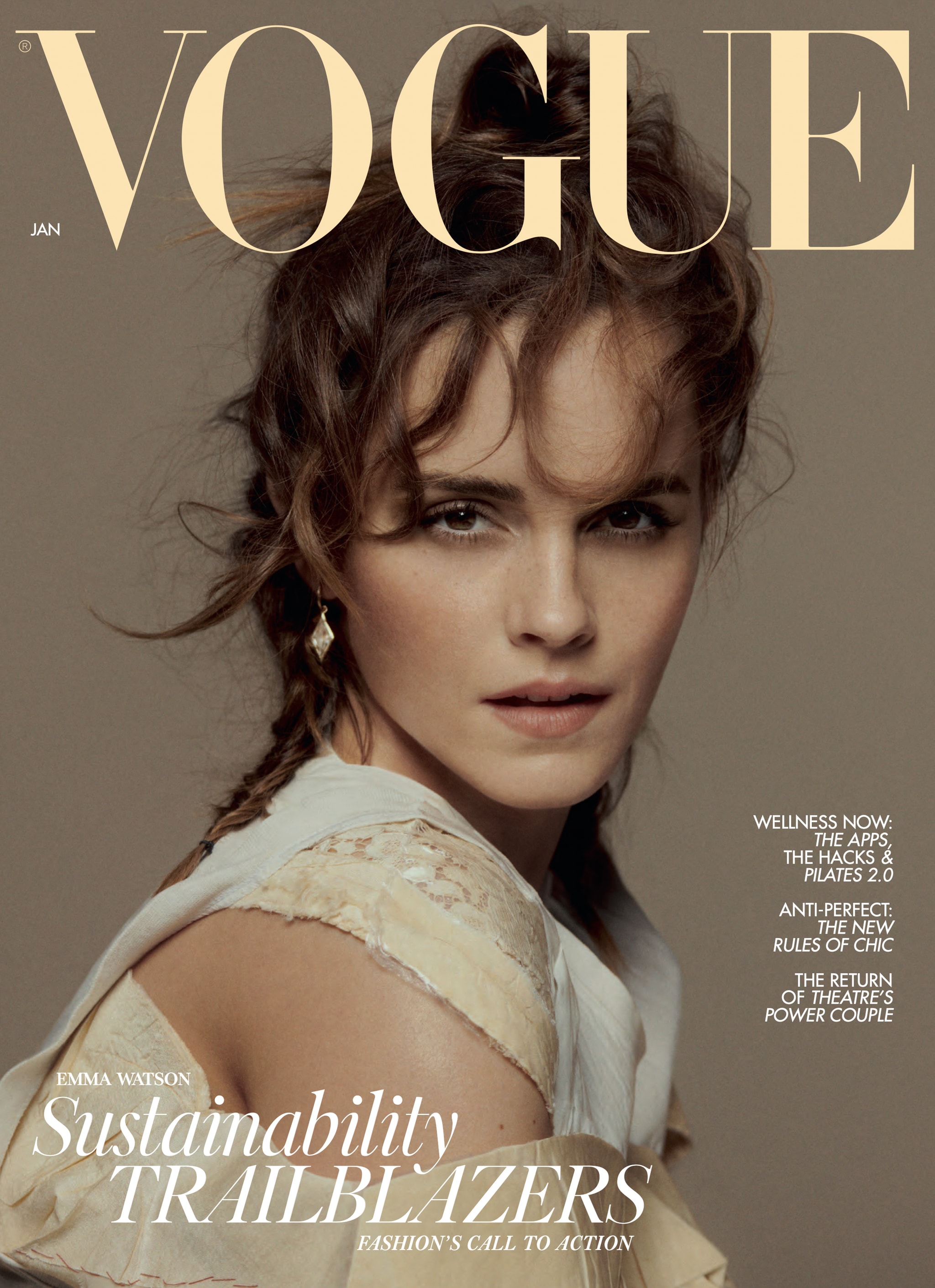 Sustainability Trailblazers, Emma Watson, January 2024 British Vogue Charlotte Wales 2024